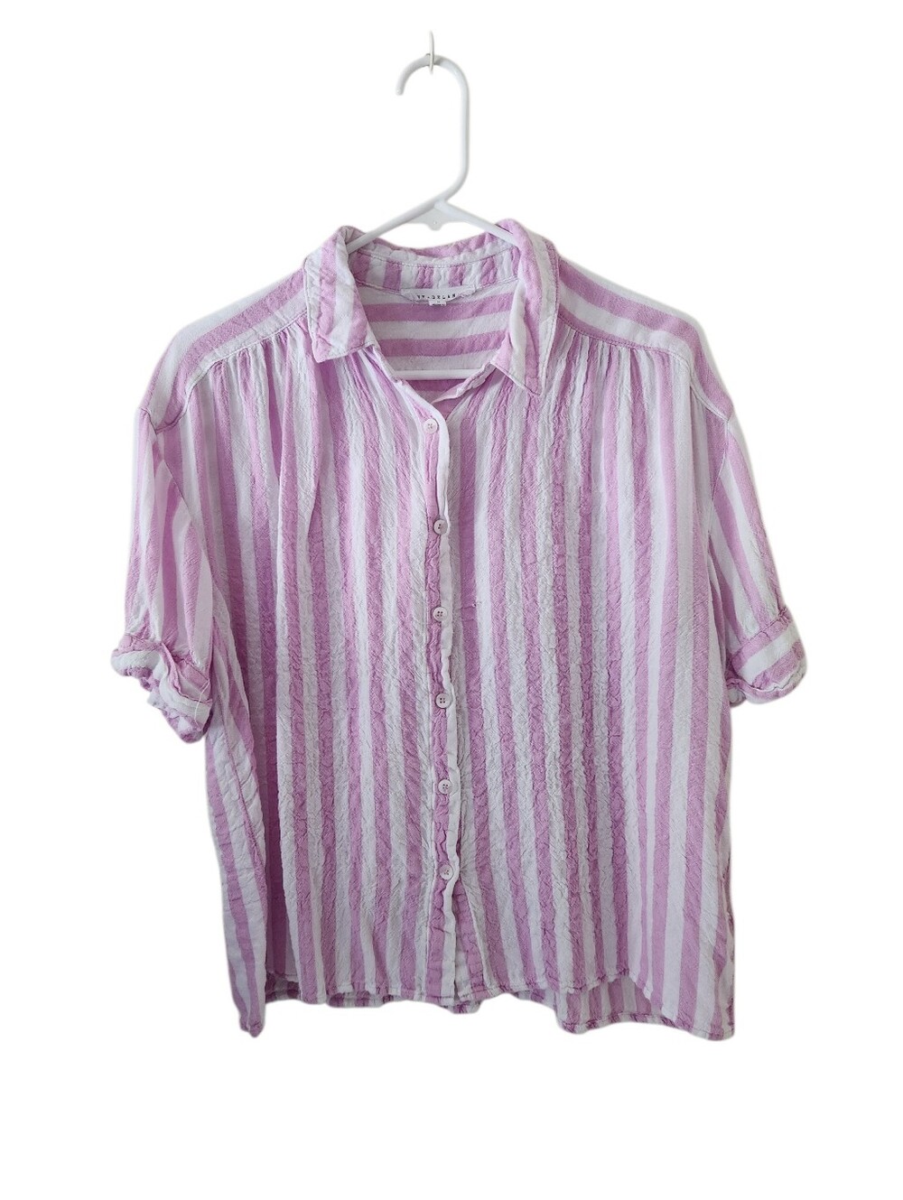 Jane & Delancey Pink Striped Blouse